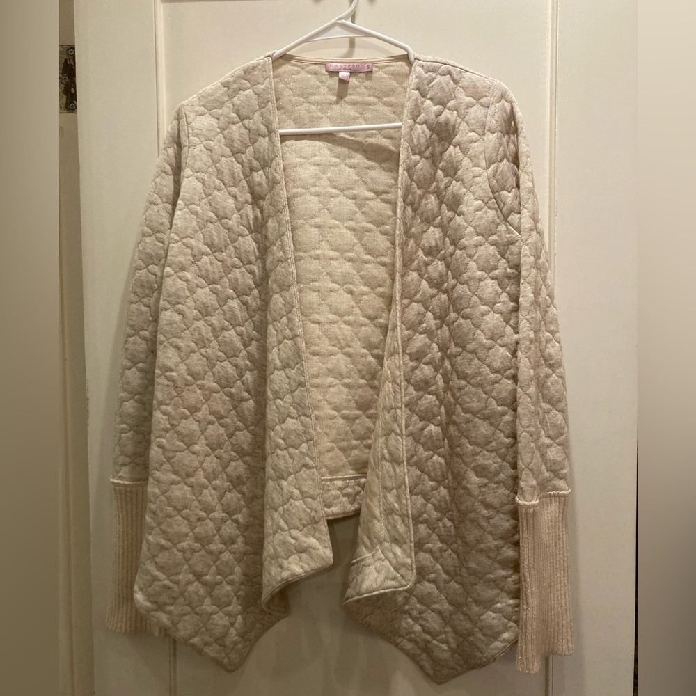 Calypso St Barth Sardinia open cardigan wrap Small golden threads